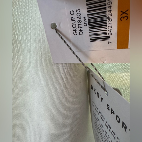 DKNY Sport crew neck sweatshirt with rhinestones cream/off white - Picture 10 of 11